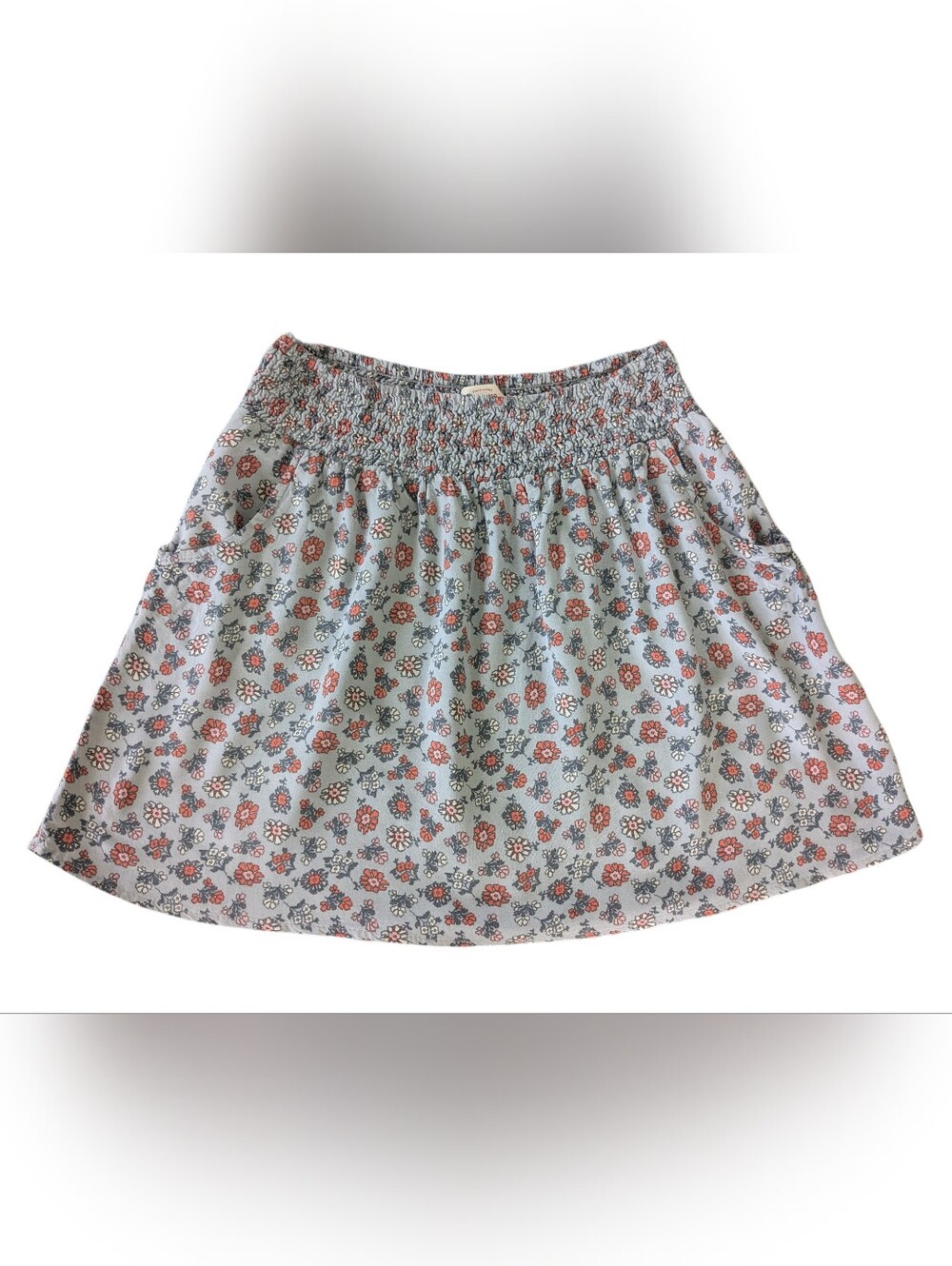 Mossimo Supply Co. Floral Smocked Waist Mini Skirt with Pockets - Women's Size M